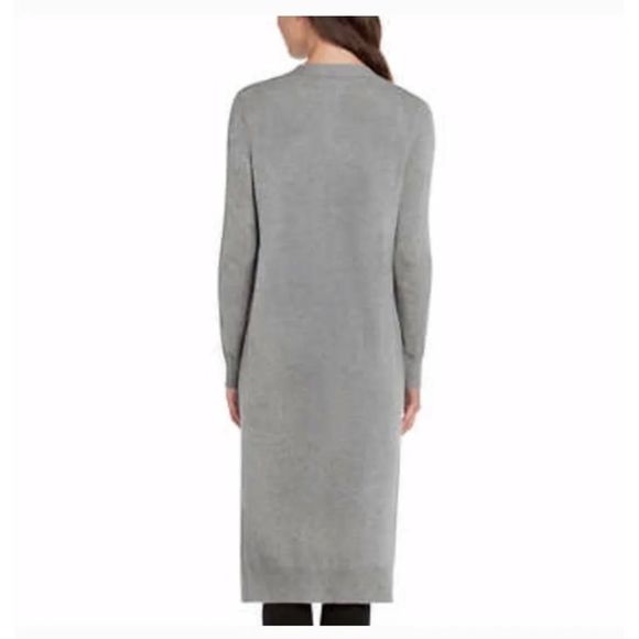 matty m soft heather gray long duster cardigan Large NWT - Picture 3 of 10